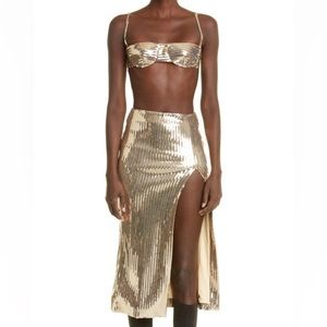 NWT 2PC LaQuan Smith Sequin Bra and Skirt Medium $1275
